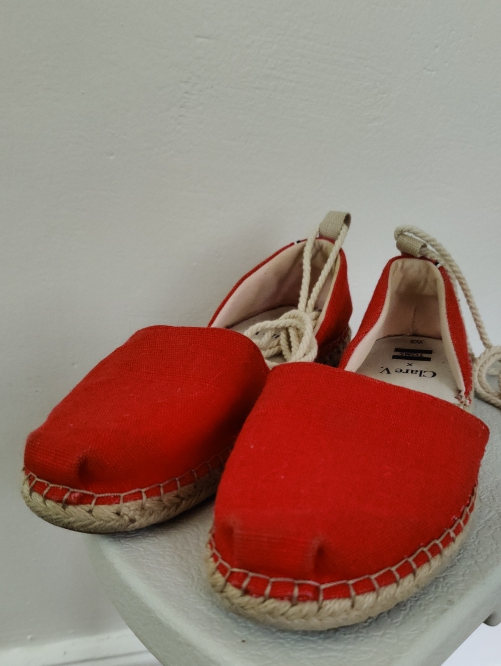 Clare V X Toms Red Espadrilles - Picture 2 of 10